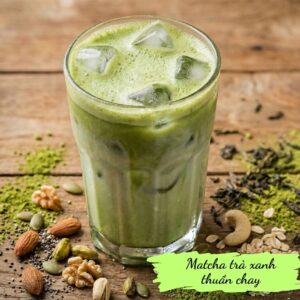 Vegan matcha latte - Matcha trà xanh chay