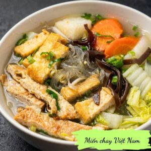 Vietamese glass noodle soup - Miến chay Việt Nam