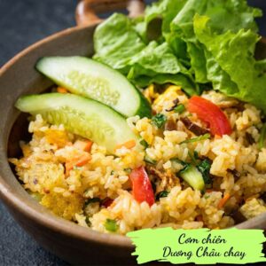 Vegan Yang Chow fried rice - Cơm chiên Dương Châu chay