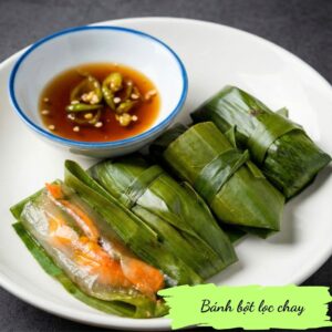 Hue tapioca cake (4 pcs) - Bánh bột lọc Huế chay