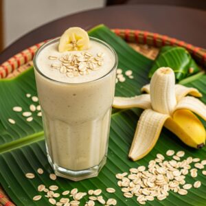 Vegan banana & oat smoothie - Sinh tố chuối yến mạch