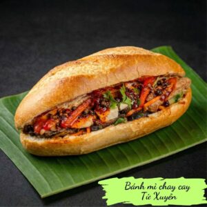 Sichuan spicy Banh Mi - Bánh mì cay Tứ Xuyên