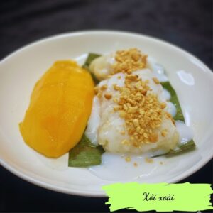 Thai mango sticky rice & coconut milk - Xôi xoài nước cốt dừa