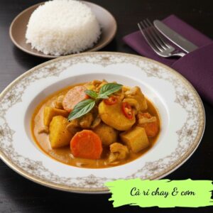 Vegan curry & rice - Cà ri chay & cơm