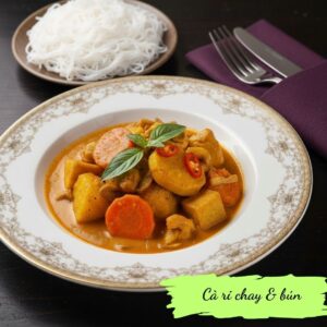 Vegan curry & vermicelli - Cà ri chay và bún