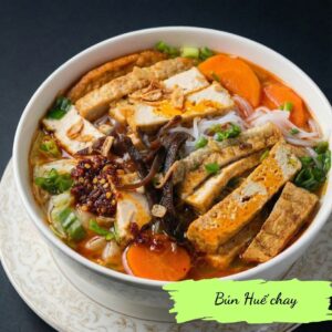 Vegan Hue noodle soup - Bún Huế chay