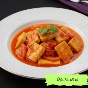 Tofu with tomato sauce - Đậu hũ sốt cà
